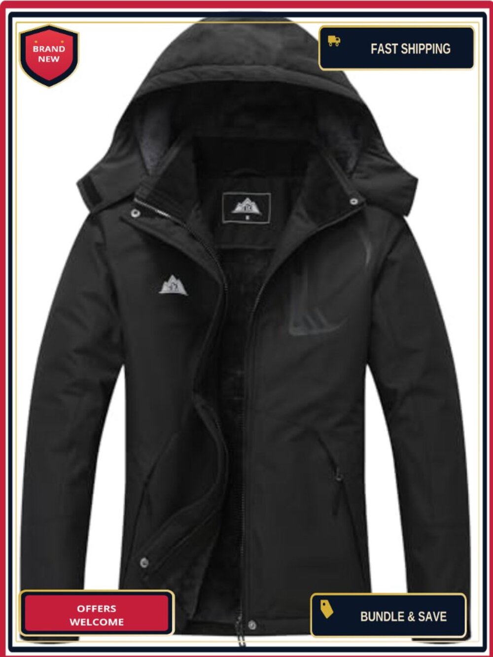 Waterproof Ski Snowboard Jacket Women Winter Insulated Hooded Zip Up